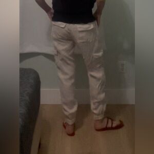Linen cargo pants